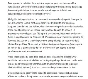 Coupure de presse — L'Union, Février 2023 : U1, Belin, patrimoine, politique culturelle
