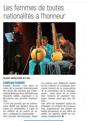Coupure de presse — L'Union, Mars 2023 : Bakhaya Kora, musiques du monde, droits des femmes