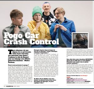 Coupure de presse — Illico!, Avril 2023 : Pogo Car Crash Control, interview, punk, métal