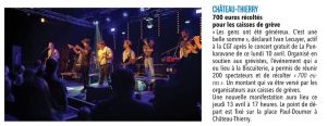 Coupure de presse — L'Union, Avril 2023 : La Punkaravane, concert, solidarité