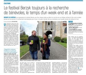 Coupure de presse — L'Union, Avril 2023 : Berzyk, Cheap Wine, festival, partenariat