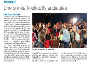 Coupure de presse — L'Union, Juin 2023 : Rockabilly Time, The Hoodoo-Tones, concert, rock