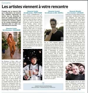 Coupure de presse — Autant en emporte la Marne, Juin 2023 : Nosfell, Cassandre, concert chez l'habitant