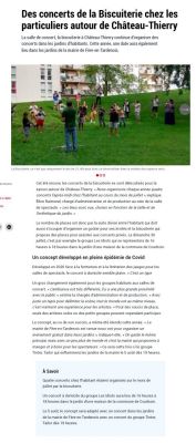 Coupure de presse — L'Union, Juillet 2023 : Les Idiots, Tinker, Tailor, concert chez l'habitant
