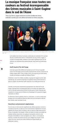Coupure de presse — L'Union, Août 2023 : Grèves Musicales, Flor del Fango, festival