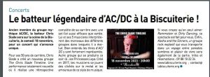 Coupure de presse — Autant en emporte la Marne, Novembre 2023 : Chris Slade, Princesses Leya, concert, rock