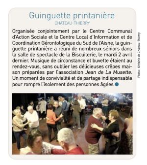 Coupure de presse — Autant en emporte la Marne, Mai 2024 : guinguette, solidarité, seniors