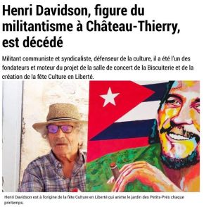 Coupure de presse — L'Union, Février 2025 : Henri Davidson, hommage, politique culturelle