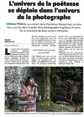 Coupure de presse — L'Union, Juillet 2026 : Mesparrow, concert chez l'habitant, électro